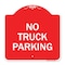 Signmission Designer Series No Parking No Truck Parking, Red & White Aluminum Sign, 18" x 18", RW-1818-23661 A-DES-RW-1818-23661 - alternate 1